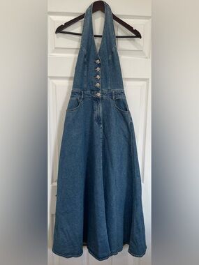 Urban Revivo Open Back Denim Dress – Size XS